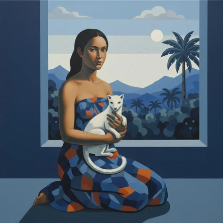 С горностаем